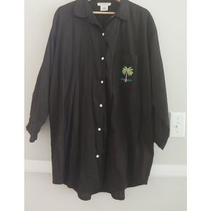 Graham Kandiah button up sleep shirt 100 %…